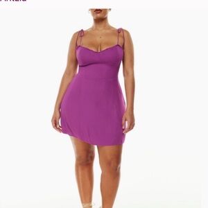 Aritzia Wilfred Genoa Plum Mini Dress